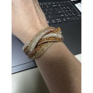 028-027 Boho Sparkly Wrap Cuff Bracelet Soft Festival‎ Jewelry Fashion